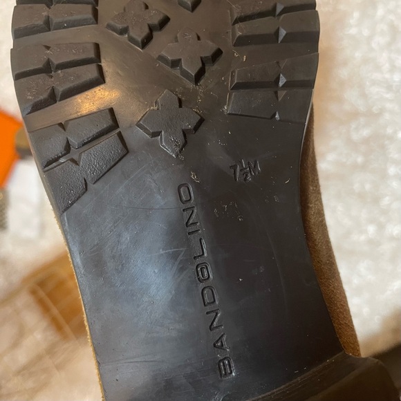 unlined Genuine Leather pull on high mid calf boots size: 7.5 brown - Picture 14 of 15